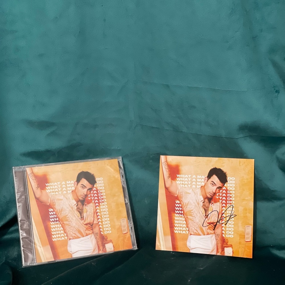 SIGNED Joe Jonas What A Man Gotta Do CD insert and unopened CD